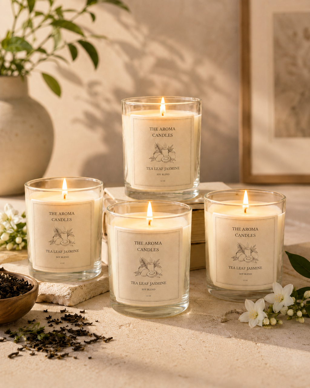 Tea leaf jasmine Candle