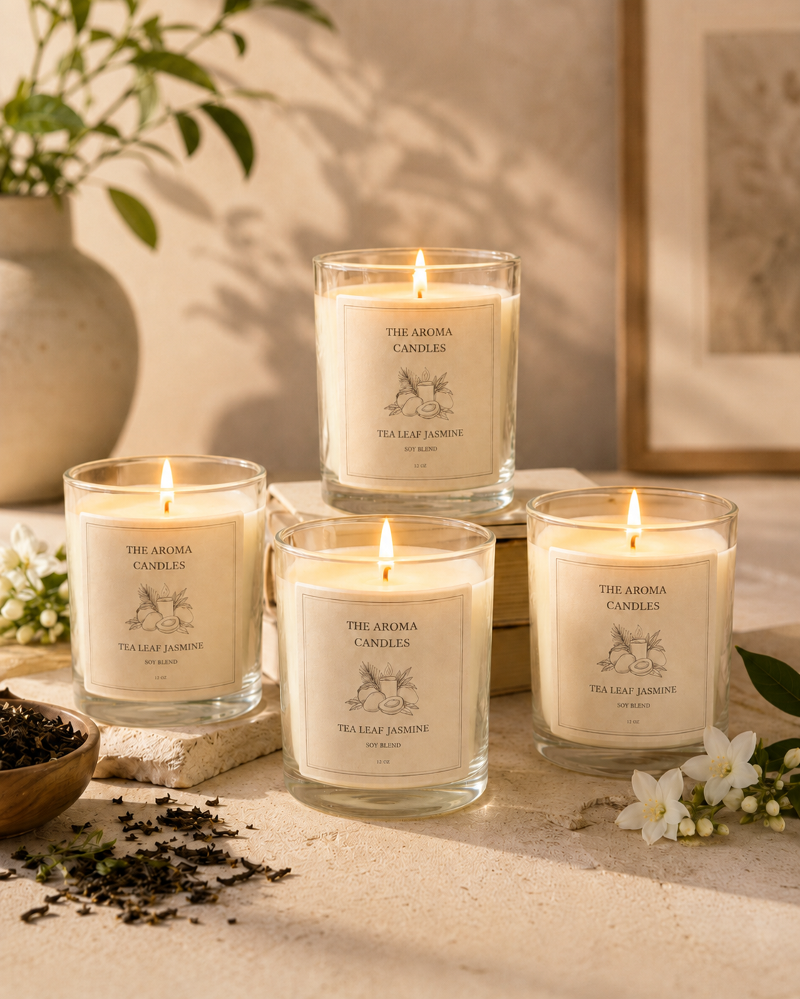 Tea leaf jasmine Candle