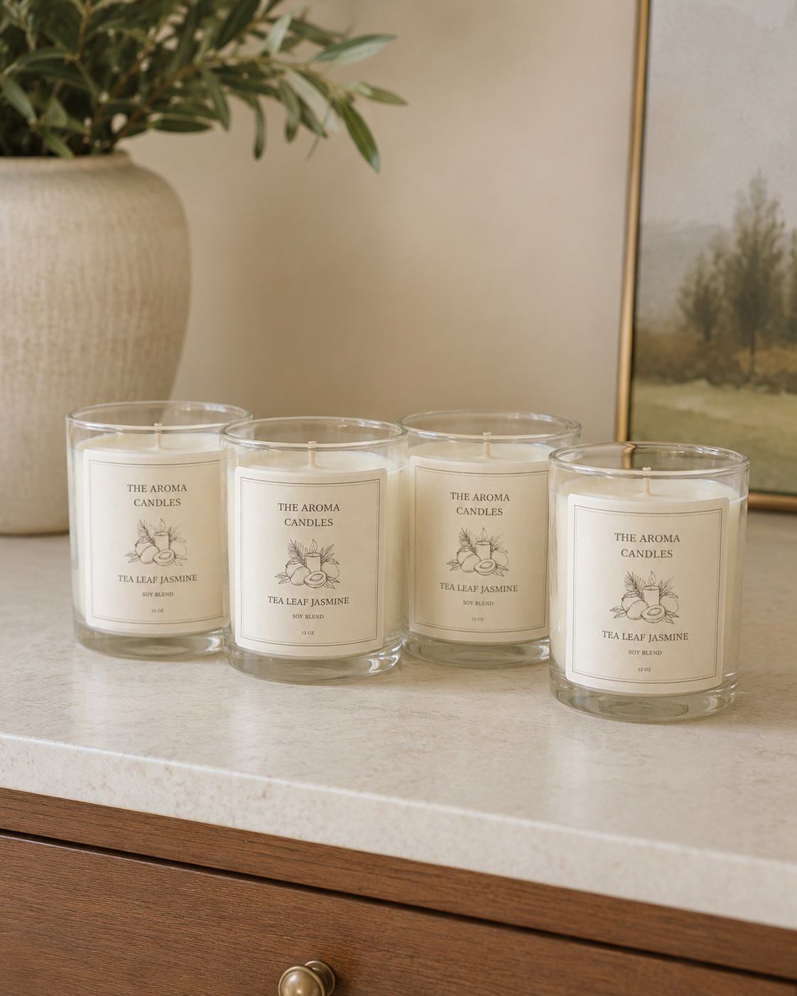 Tea leaf jasmine Candle